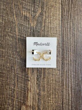 Madewell Chain Link Hoop Earrings - NWT